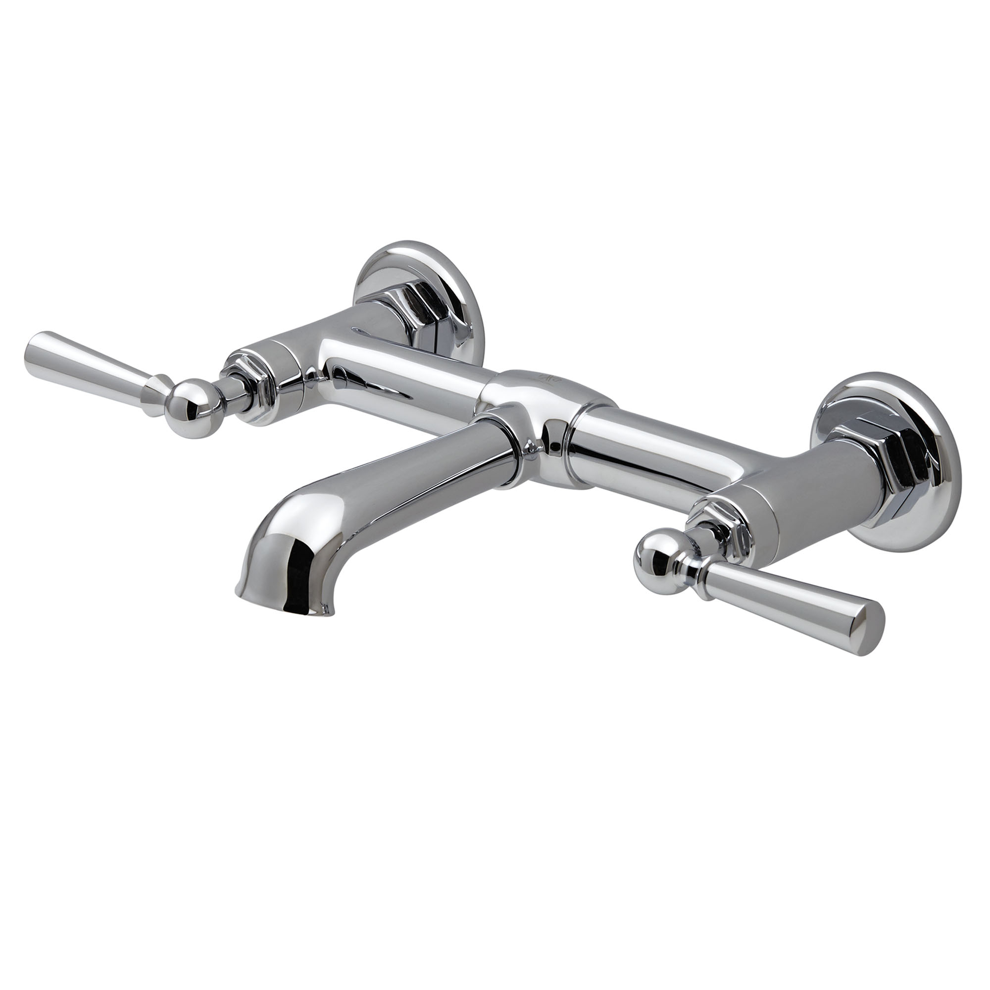 Oak Hill 2-Handle Wall Mount Bathroom Faucet with Lever Handles